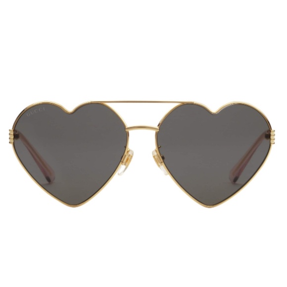Gucci Women's Heart-Frame Wire Sunglasses - Picture 1 of 3
